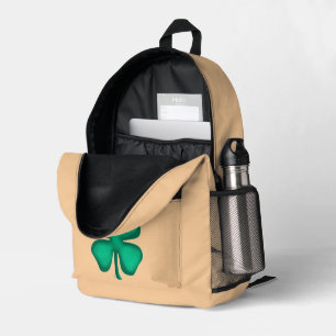 Imprimé Sac à dos marron Lucky 4 Leaf Irish Clover