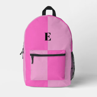 Imprimé Sac à dos Minimaliste Rose Pastel Nom Personnalisé