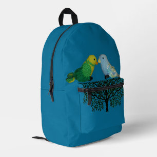 Imprimé Sac à dos - Oiseaux jouets assis sur un buisson