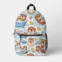 Sac à dos Otter Bubble Bath – Motif mignon et cosy