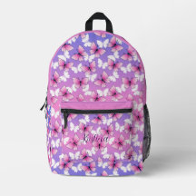 Sac à dos papillon rose personnalisé Kawaii pour f