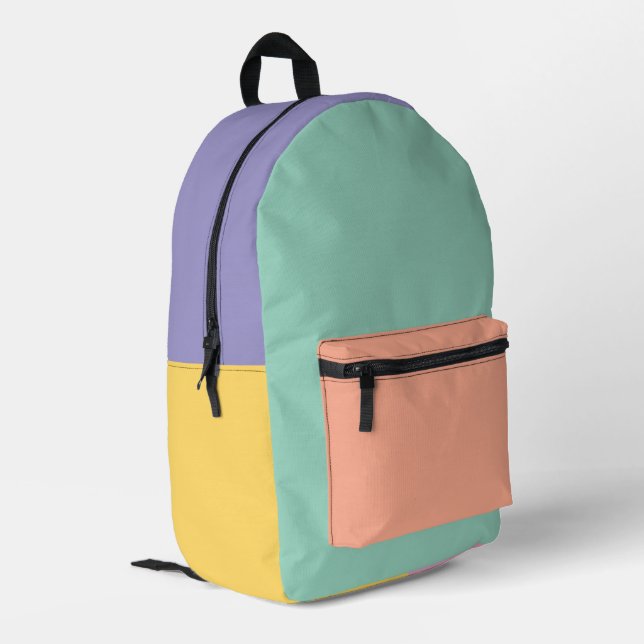 Imprimé Sac à dos Pastel Colorblock (Coin arrière gauche)