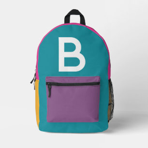 Imprimé Sac à dos personnalisé avec bloc de couleur rétro