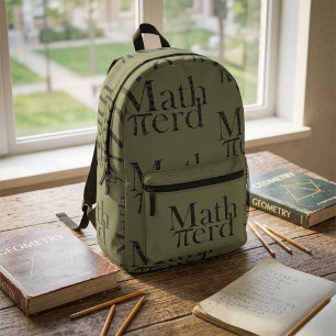 Imprimé Sac à dos personnalisé Nerd de maths π symbole pi,