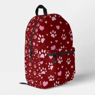 Imprimé Sac à dos pour Empreinte de patte rose mignon et M