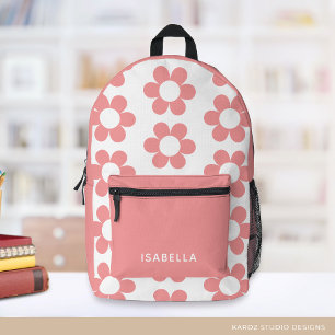 Imprimé Sac à dos pour fille rose personnalisée