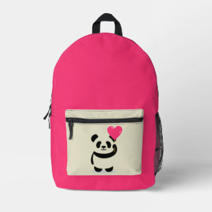 Imprimé Sac à dos rose Panda mignon