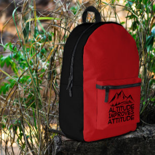 Imprimé Sac à dos rouge noir pour amoureux de la nature