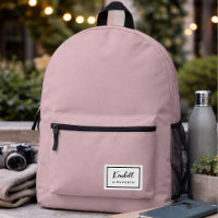 Sac à dos | Sac à dos classique rose avec patch de