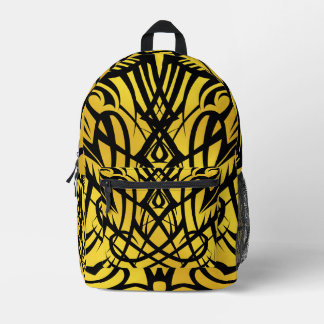 Imprimé Sac à dos tribal jaune