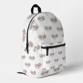 Imprimé Sac à dos vintage à motif floral et nœud rose