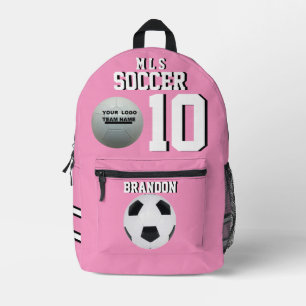 Imprimé soccer rose sac à dos rose personnalisateur rose g