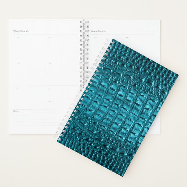 imprimé turquoise turquoise aqua bleu alligator te (Devant avec enveloppe)