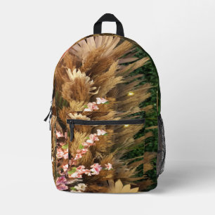 Imprimé Un modèle de sac à dos à motifs floraux artificiel