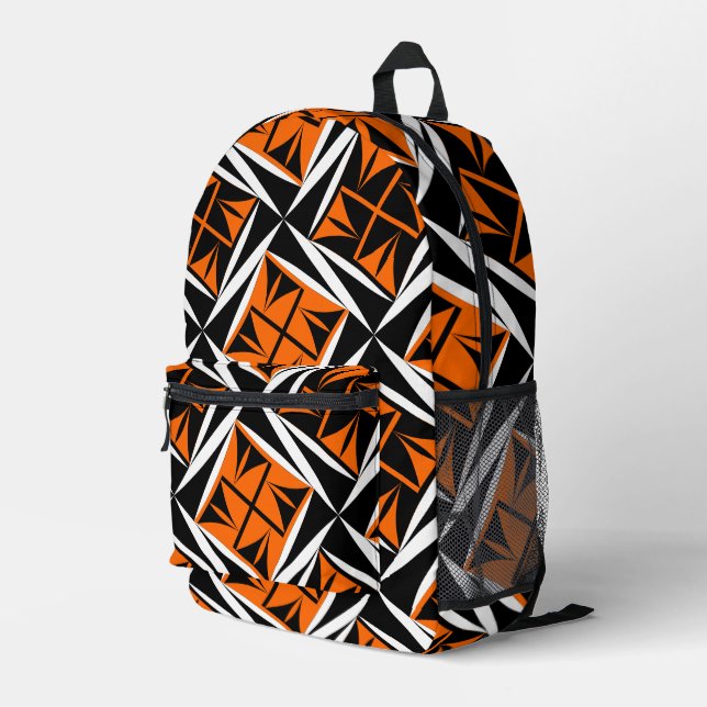 Imprimé Vents sacrés en sac à dos orange (Coin arrière droit)