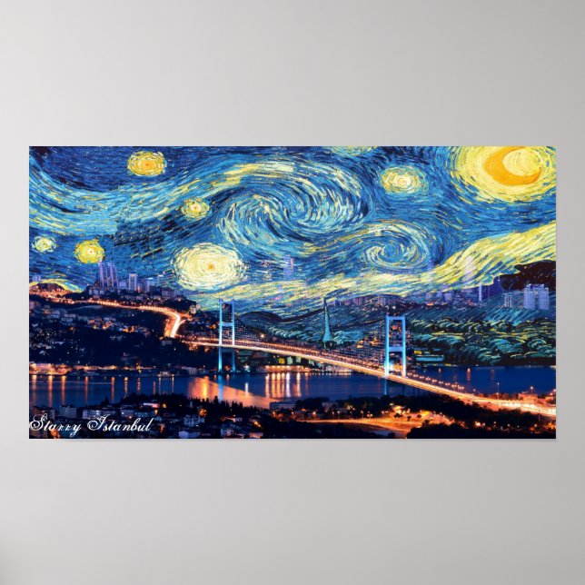 Imprimer affiche Starry Istanbul (Devant)
