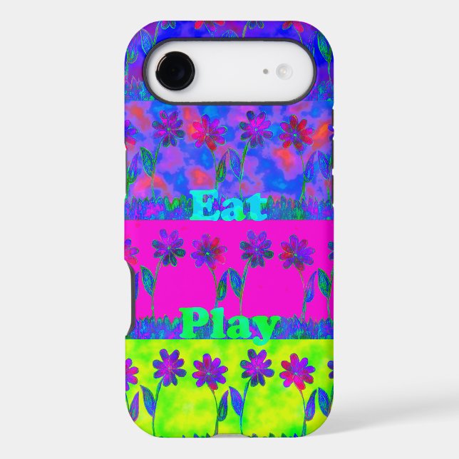 Imprimer Art Motivational Vibrant "Eat Love & Play (Verso)