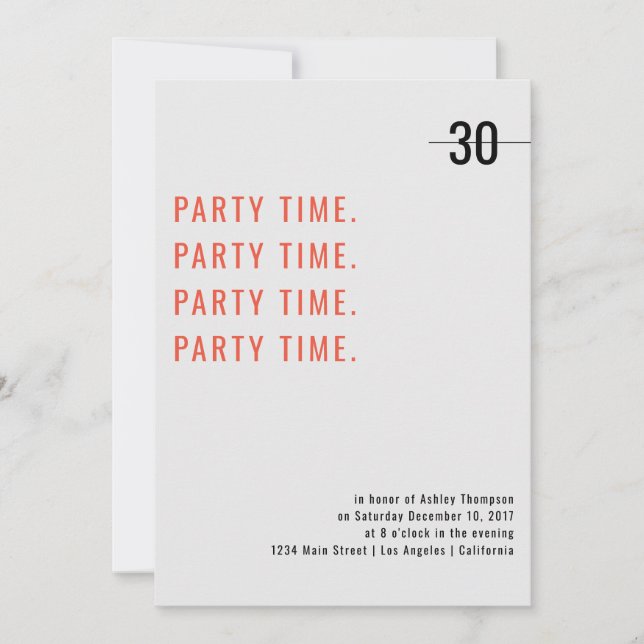 Imprimer Conception Invitation Anniversaire (Devant)