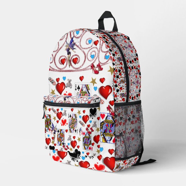 Imprimer Coupe Sac Cartes À Coudre Coeurs rouges (Coin arrière droit)