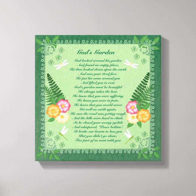 Imprimer la toile de jardin de Dieu (Recto)