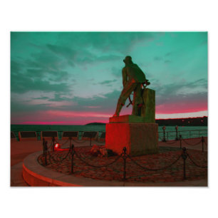 IMPRIMER PHOTO GLOUCESTER FISHERMAN STATUE