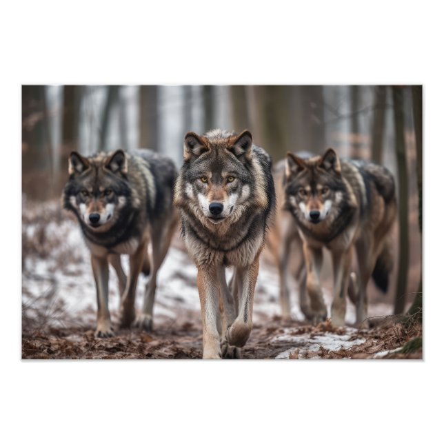Imprimer photo Loups de Yellowstone (Devant)