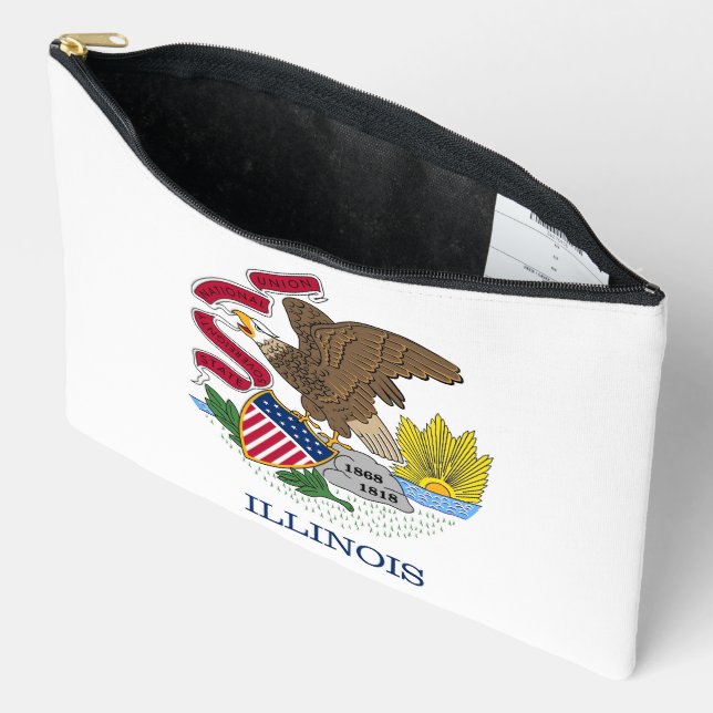 Imprimer Sac à coudre avec drapeau de l'Illinois,  (Ouvrir)