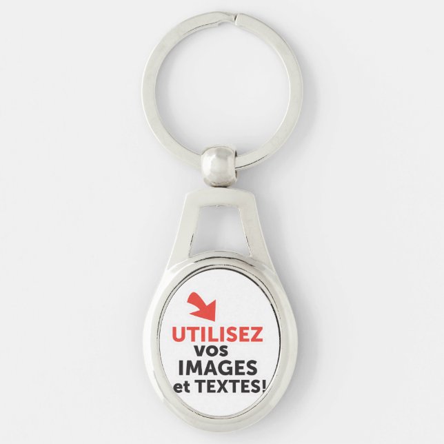 Imprimer vos conceptions en ligne en français keychain (Front)