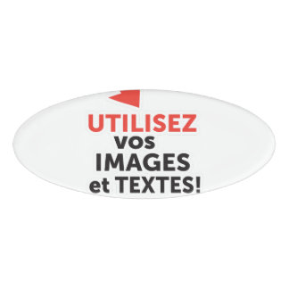 Imprimer vos conceptions en ligne en français name tag