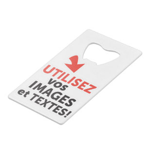 Imprimer vos designs en ligne DIY en Français Wallet Bottle Opener