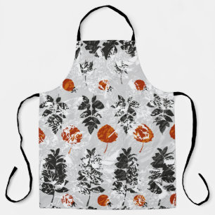 Imprint leaves: symmetrical seamless pattern. apron