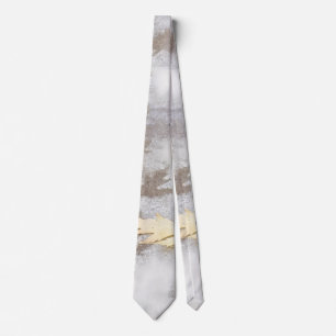 imprinted leaves tie