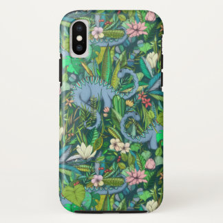 Improbable Botanical with Dinosaurs - dark green Case-Mate iPhone Case