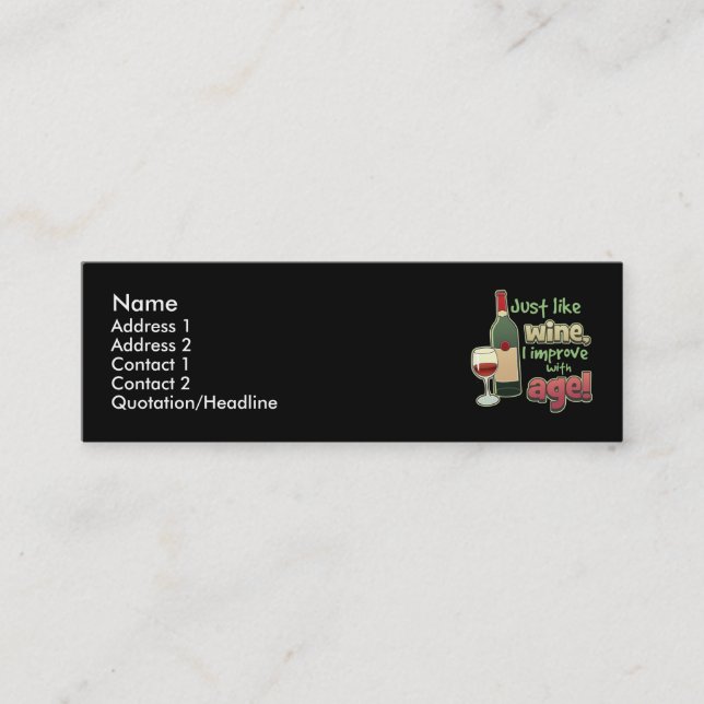 Improve With Age Skinny Profile Card (Front)