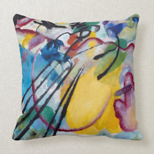 Improvisation 26, Rowing by Wassily Kandinsky Throw Pillow
