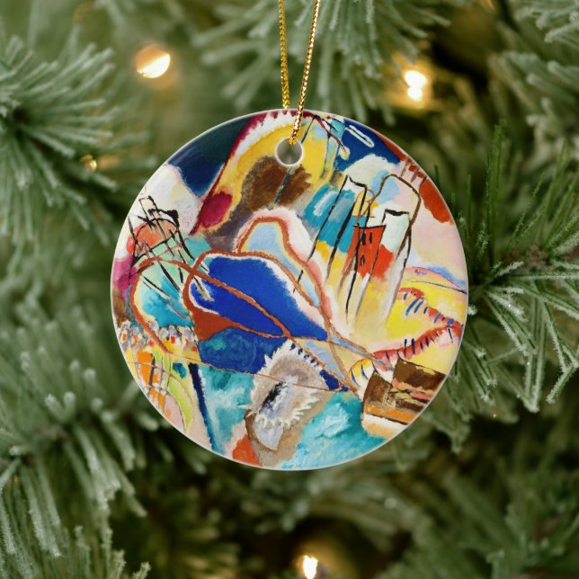 Improvisation 30 (Cannons) by Wassily Kandinsky Ceramic Ornament (Tree)