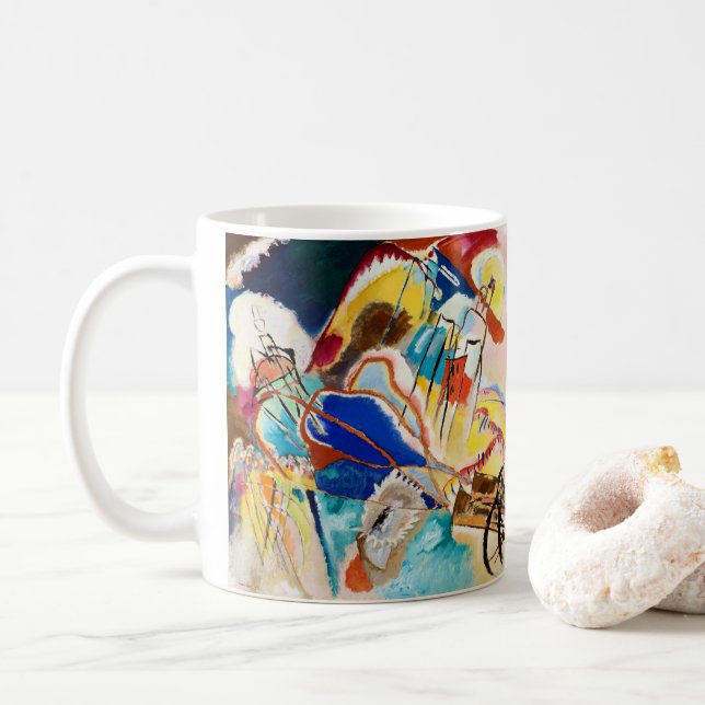 Improvisation 30 (Cannons) by Wassily Kandinsky Coffee Mug (With Donut)