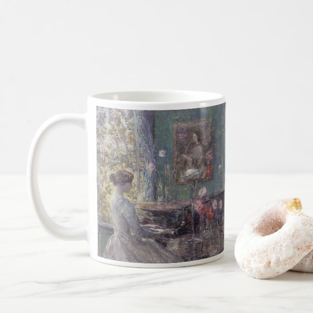 Improvisation by Frederick Childe Hassam Coffee Mug (With Donut)