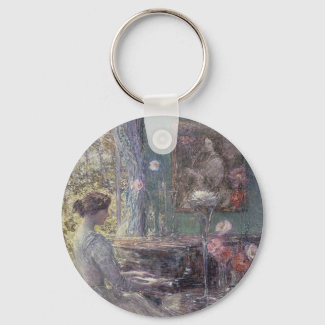 Improvisation by Frederick Childe Hassam Keychain (Front)