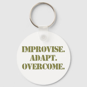 improvise adapt overcome keychain