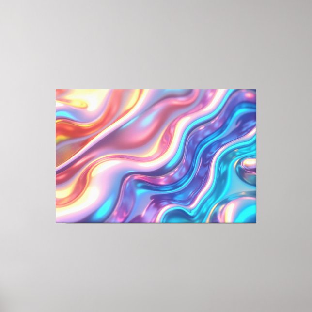 Impulsion holographique – toile d'art fluide lumin (Recto)