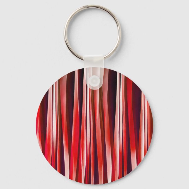 Impulsive Adventure Red Striped Abstract Pattern Keychain (Front)