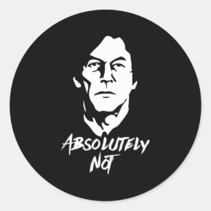 Imran Khan Absolutely Not Pti Supporter Pakistani  Classic Round Sticker