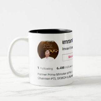 imran khan tiktok Two-Tone coffee mug