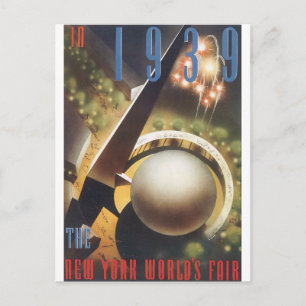 In 1939 New York's World's Fair Vintage Travel Pos Postcard