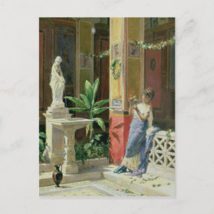 In a Courtyard in Pompeii, 1878 Postcard