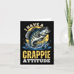 In A Crappie Mood Funny Fishing Retro Card