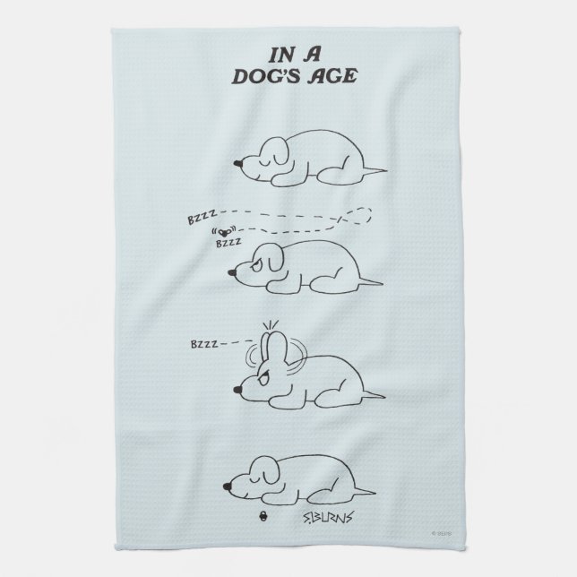 In a Dog's Age Kitchen Towel (Vertical)