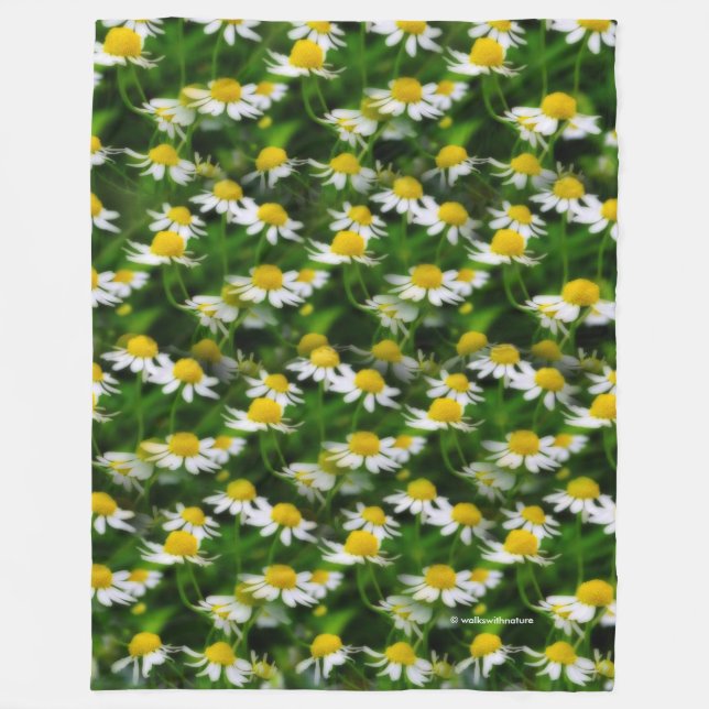 In A Dreamy Field of Chamomile Fleece Blanket (Front)
