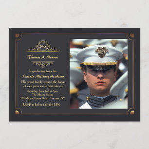 In A Grand Manner Photo Graduation Invitation